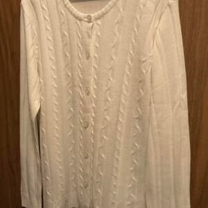 Vintage 90’s Sarah Morgan cardigan White, Button Front
